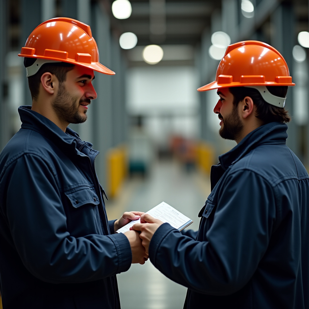 Передача смены — двое работников